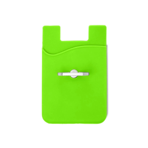 Silicone Card Holder with Metal Ring Phone Stand